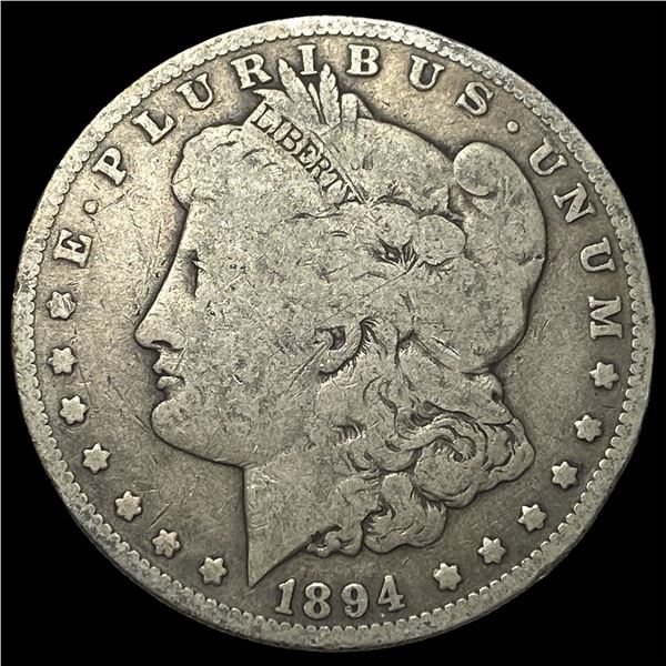 1894-O Silver Morgan Dollar ABOUT  UNCIRCULATED