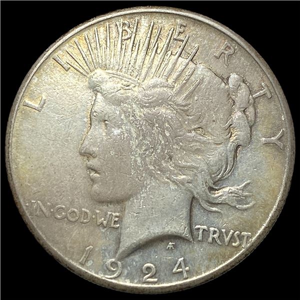 1924-S Peace Silver Dollar NEARLY  UNCIRCULATED