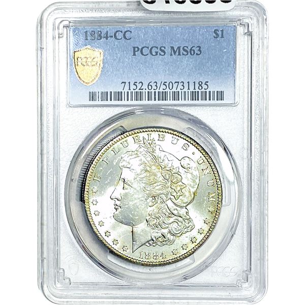 1884-CC Morgan Silver Dollar PCGS MS63