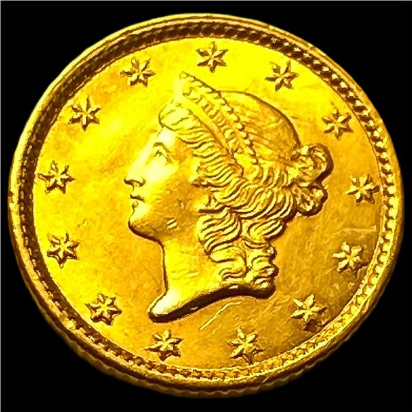 1854 Gold $1 Liberty Head Type 1 CHOICE BU