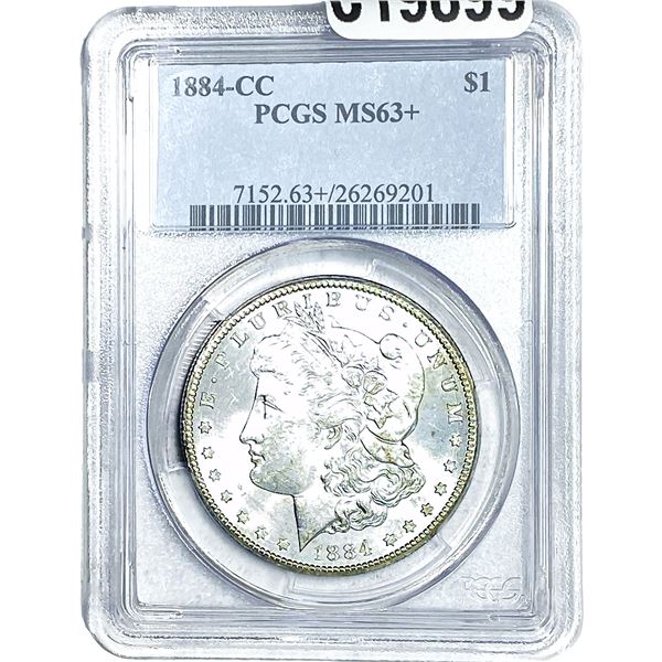 1884-CC Morgan Silver Dollar PCGS MS63+