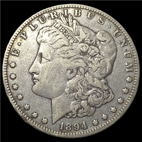 1894-O Silver Morgan Dollar ABOUT  UNCIRCULATED