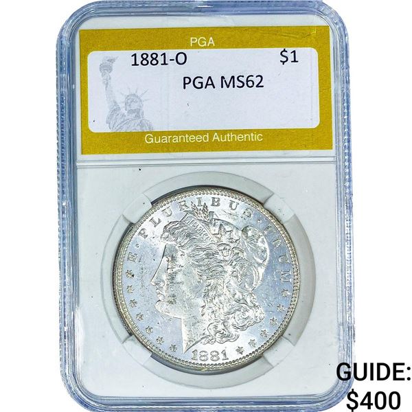 1881-O Morgan Silver Dollar PGA MS62