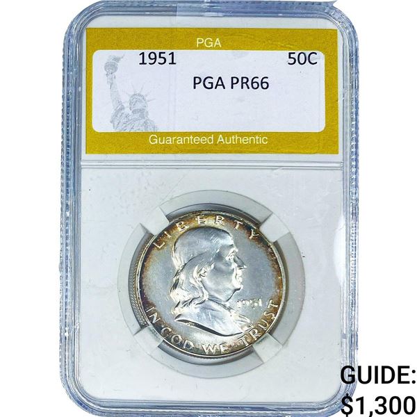 1951 Franklin Half Dollar PGA PR66