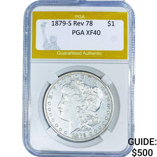 1879-S Rev 78 Morgan Silver Dollar PGA XF40