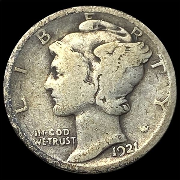 1921 Silver Mercury Dime LIGHTLY CIRCULATED