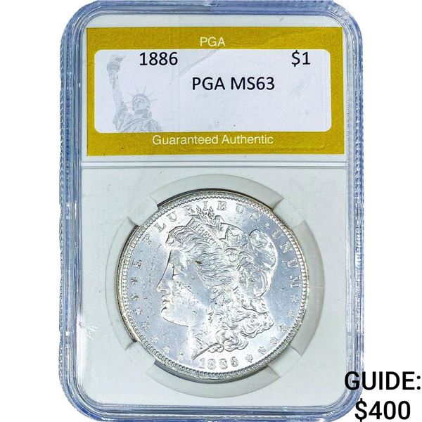 1886 Morgan Silver Dollar PGA MS63