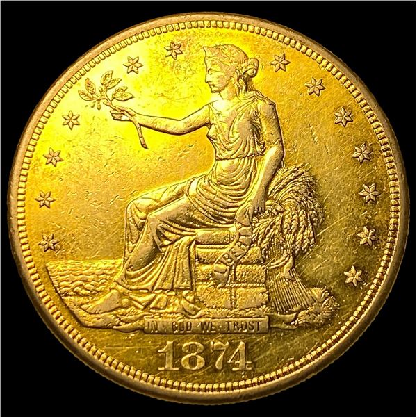 1874-S Silver Trade Dollar CLOSELY  UNCIRCULATED