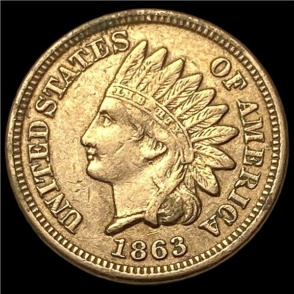 1863 Indian Head Cent NEARLY UNCIRCULATED