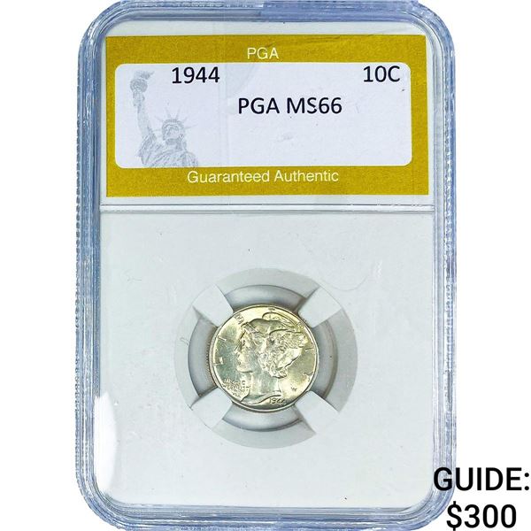 1944 Mercury Silver Dime PGA MS66