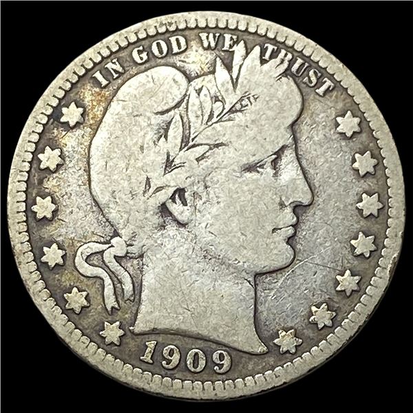 1909-D Silver Barber Quarter LIGHTLY  CIRCULATED