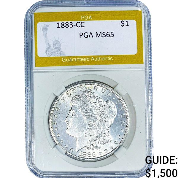 1883-CC Morgan Silver Dollar PGA MS65