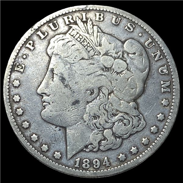 1894-O Silver Morgan Dollar ABOUT  UNCIRCULATED