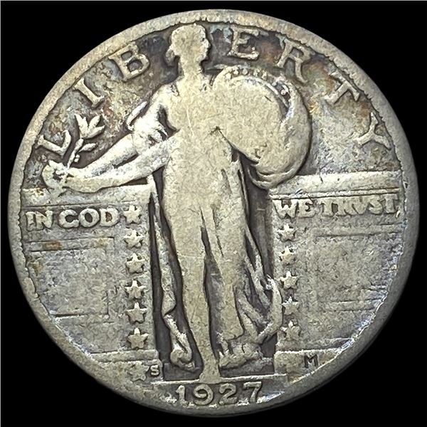 1927-S Silver Standing Liberty Quarter ABOUT  UNCIRCULATED