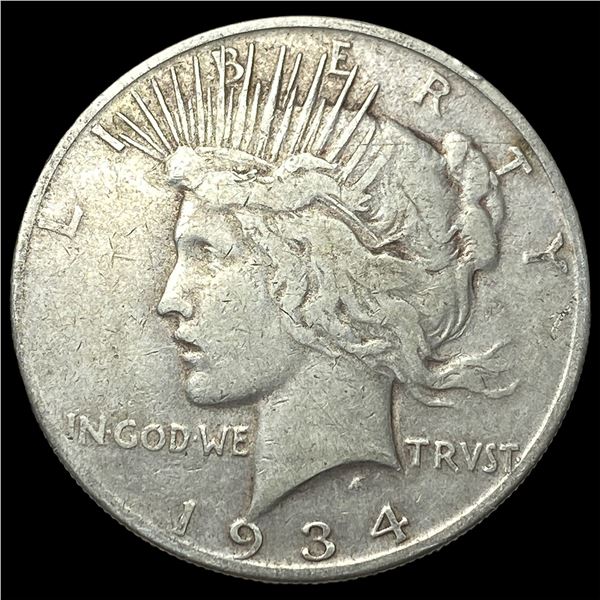 1934-S Peace Silver Dollar LIGHTLY CIRCULATED