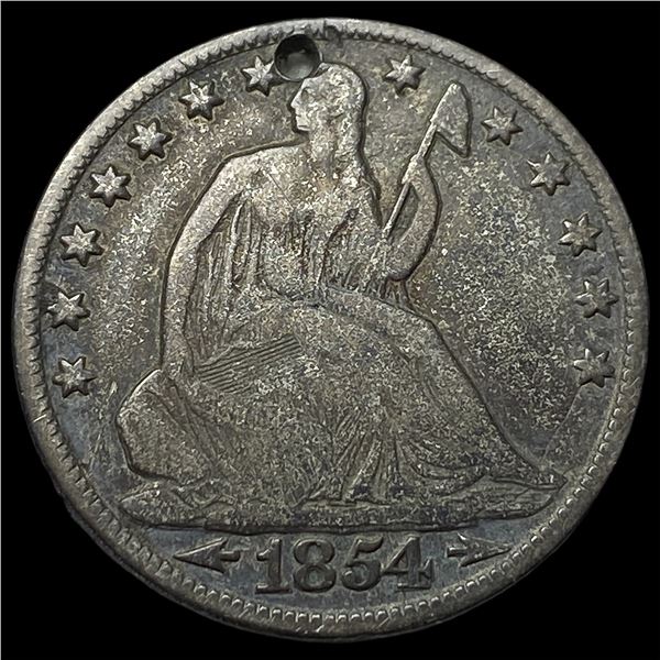 1854-O Arrows Silver Seated Liberty Half  Dollar HIGH GRADE