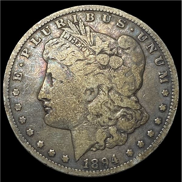 1894-O Silver Morgan Dollar ABOUT  UNCIRCULATED