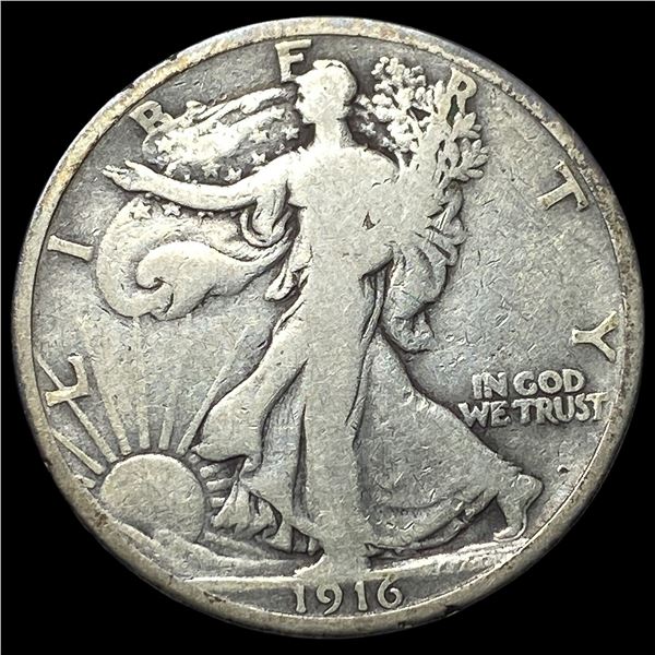 1916 Walking Liberty Half Dollar LIGHTLY  CIRCULATED