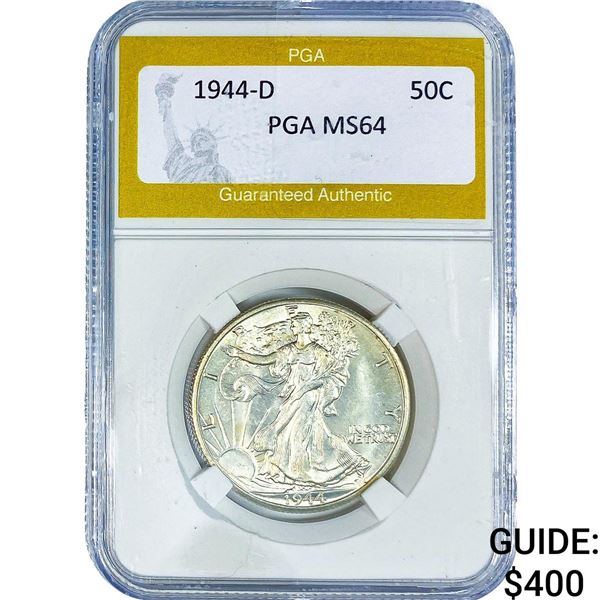 1944-D Walking Liberty Half Dollar PGA MS64