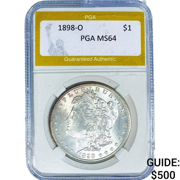 1898-O Morgan Silver Dollar PGA MS64