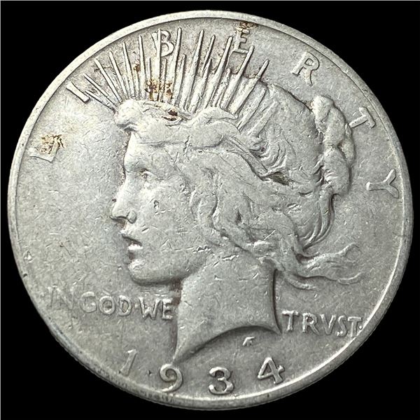 1934-S Peace Silver Dollar LIGHTLY CIRCULATED