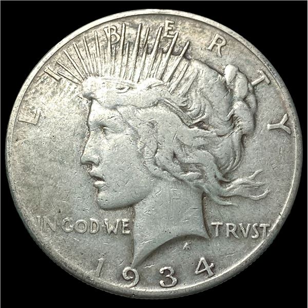 1934-S Silver Peace Dollar LIGHTLY CIRCULATED