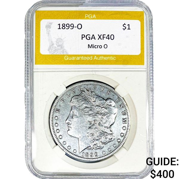 1899-O Morgan Silver Dollar PGA XF40 Micro O