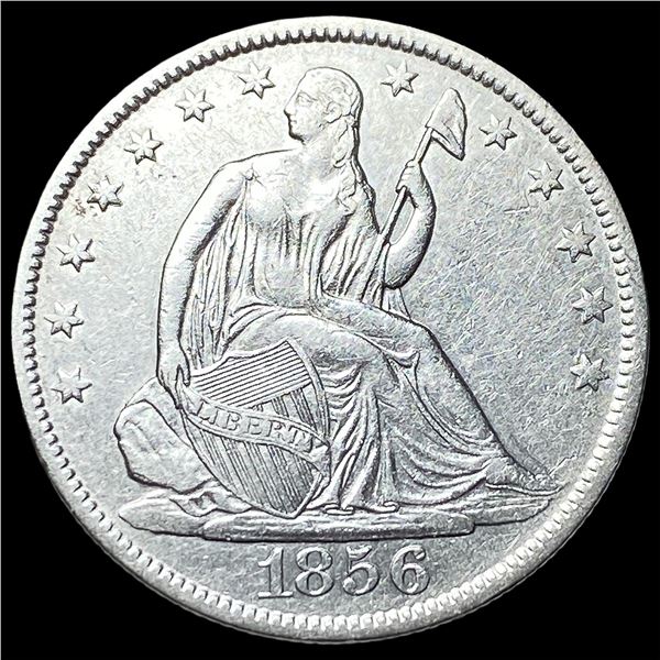 1856-O Silver Seated Liberty Half Dollar  CLOSELY UNCIRCULATED
