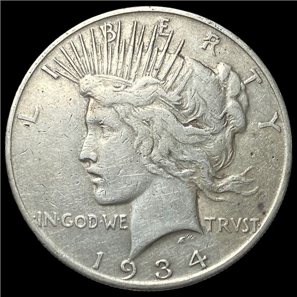 1934-S Silver Peace Dollar LIGHTLY CIRCULATED