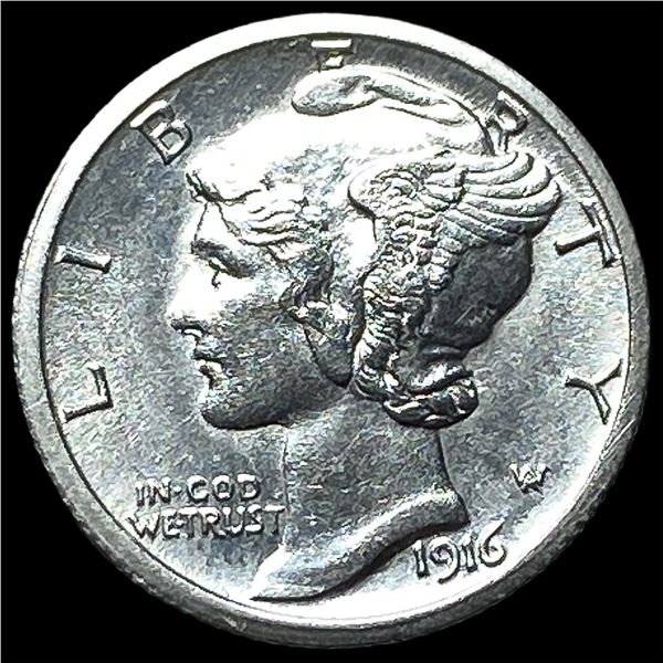 1916-S Silver Mercury Dime CHOICE BU