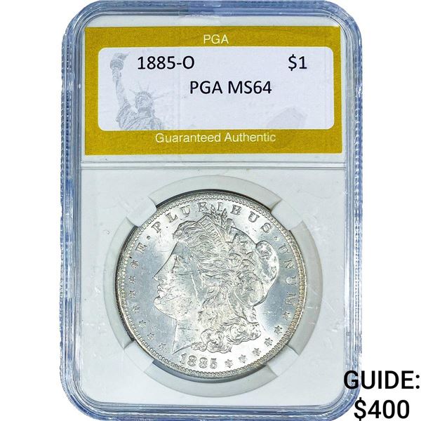1885-O Morgan Silver Dollar PGA MS64