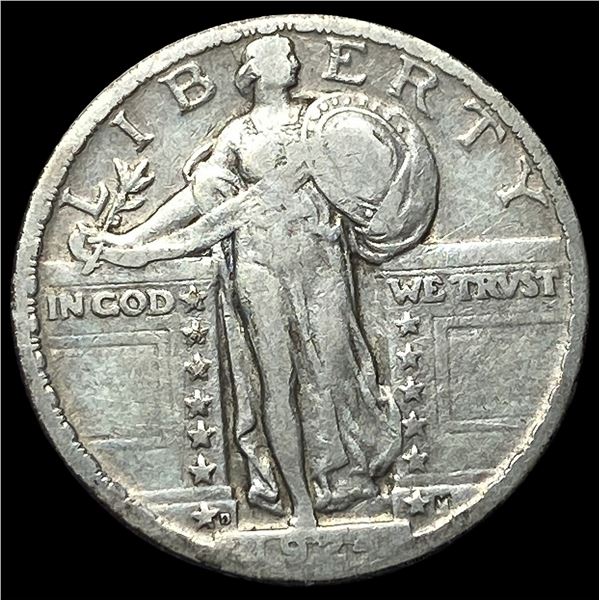 1924-D Silver Standing Liberty Quarter NEARLY  UNCIRCULATED