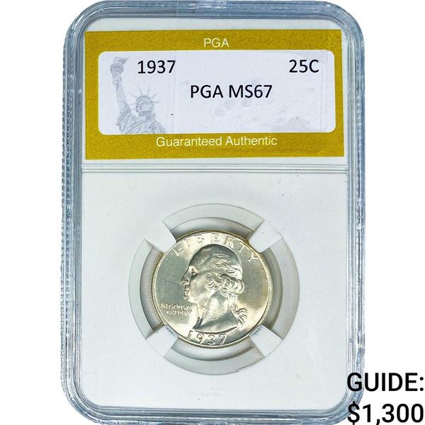 1937 Washington Silver Quarter PGA MS67