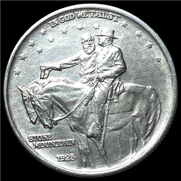 1925 Silver Stone Mountain Half Dollar GEM BU