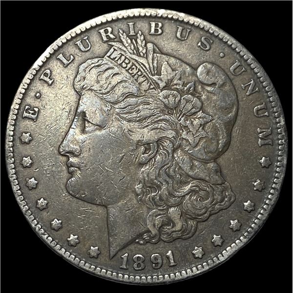 1891-CC Silver Morgan Dollar NEARLY  UNCIRCULATED