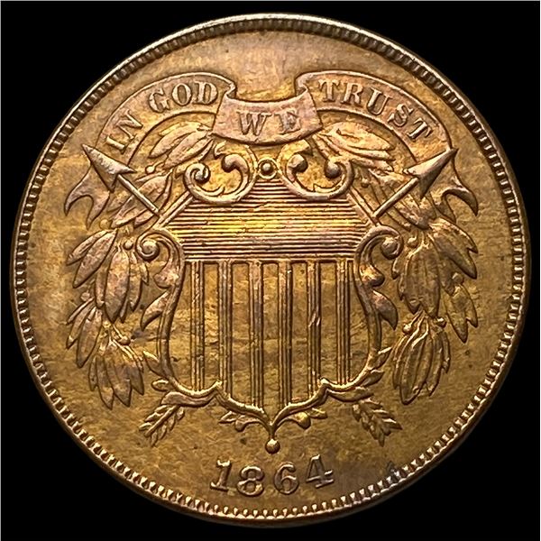 1864 Two-Cent Piece CLOSELY UNCIRCULATED