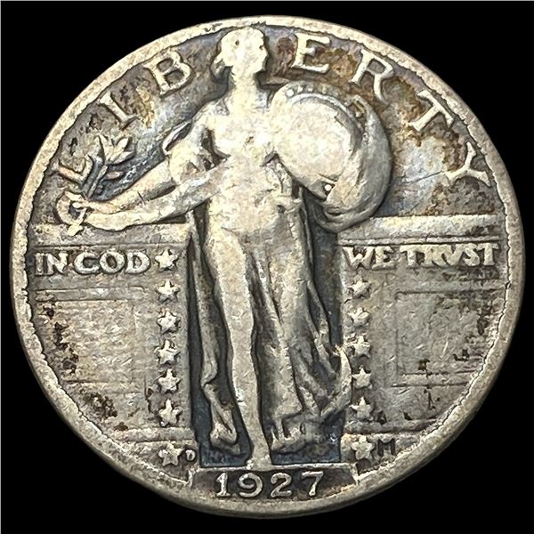 1927-D Silver Standing Liberty Quarter  LIGHTLY CIRCULATED