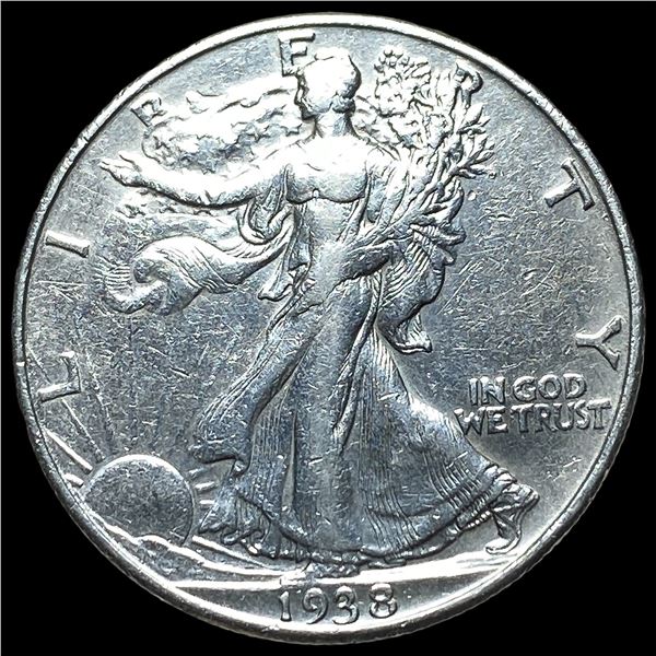 1938-D Silver Walking Liberty Half Dollar  CHOICE AU