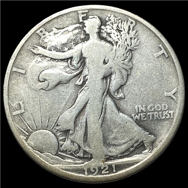1921-D Silver Walking Liberty Half Dollar  LIGHTLY CIRCULATED
