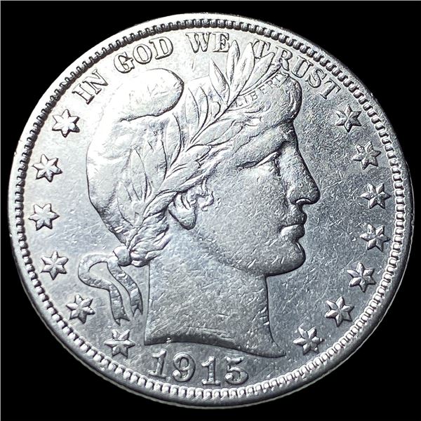 1915-D Silver Barber Half Dollar CLOSELY  UNCIRCULATED