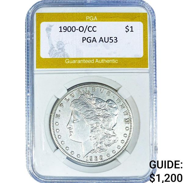 1900-O/CC Morgan Silver Dollar PGA AU53