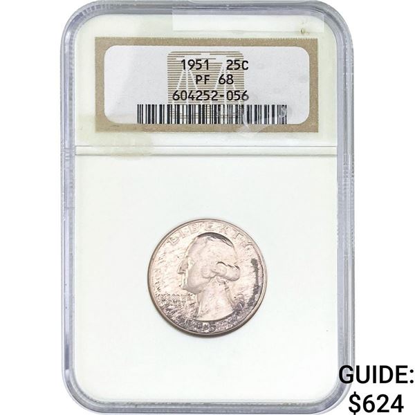 1951 Washington Silver Quarter NGC PF68