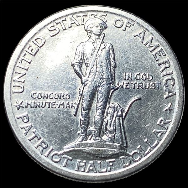 1925 Silver Lexington-Concord Half Dollar  CHOICE BU