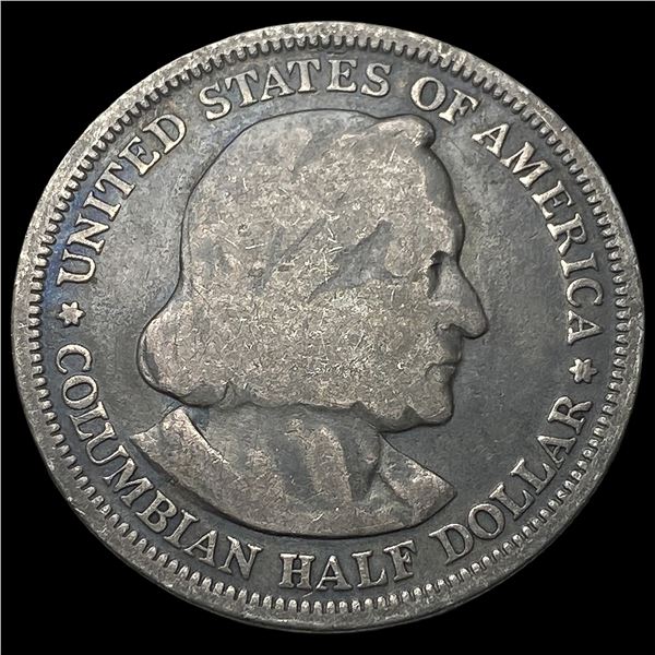 1893 Silver Columbian Expo Half Dollar NEARLY  UNCIRCULATED