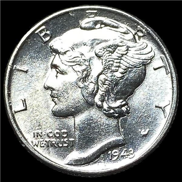 1943 Silver Mercury Dime CHOICE BU