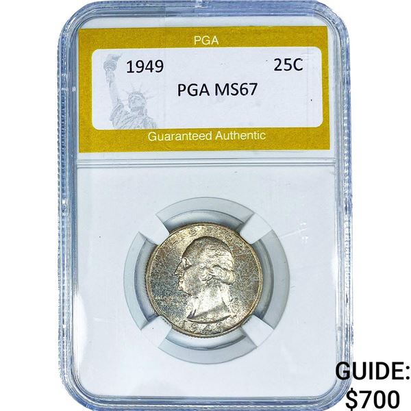 1949 Washington Silver Quarter PGA MS67