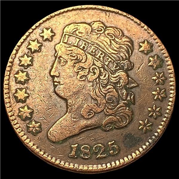 1825 Classic Head Half Cent CLOSELY  UNCIRCULATED