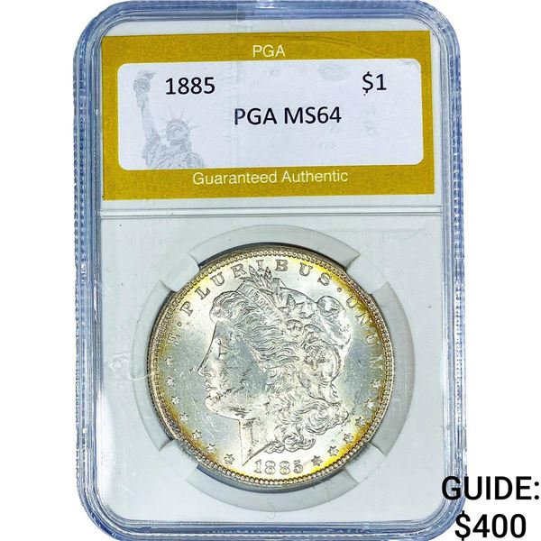 1885 Morgan Silver Dollar PGA MS64