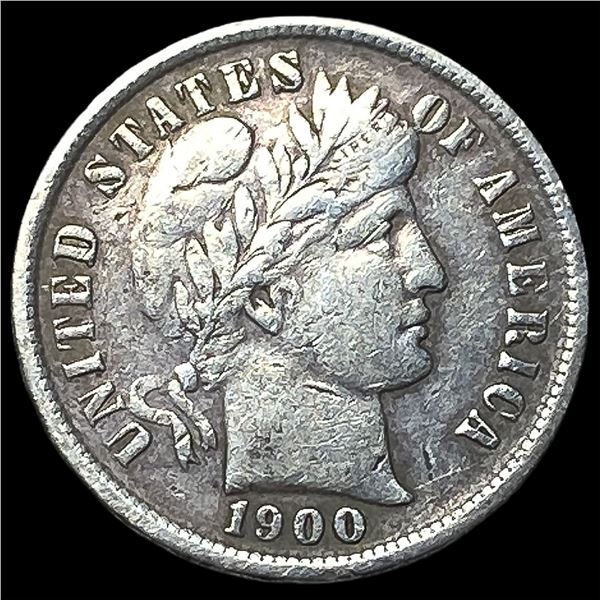 1900-S Silver Barber Dime NEARLY UNCIRCULATED