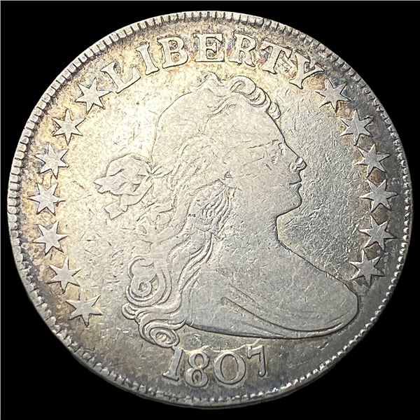 1807 Silver Draped Bust Half Dollar LIGHTLY  CIRCULATED